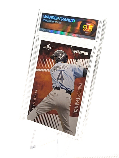 Wander Franco 2018 Leaf "1st Ever Printed" Hype RC #2A Rays Graded 9.5