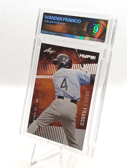 Wander Franco 2018 Leaf "1st Ever Printed" Hype RC #2A Rays Graded 9