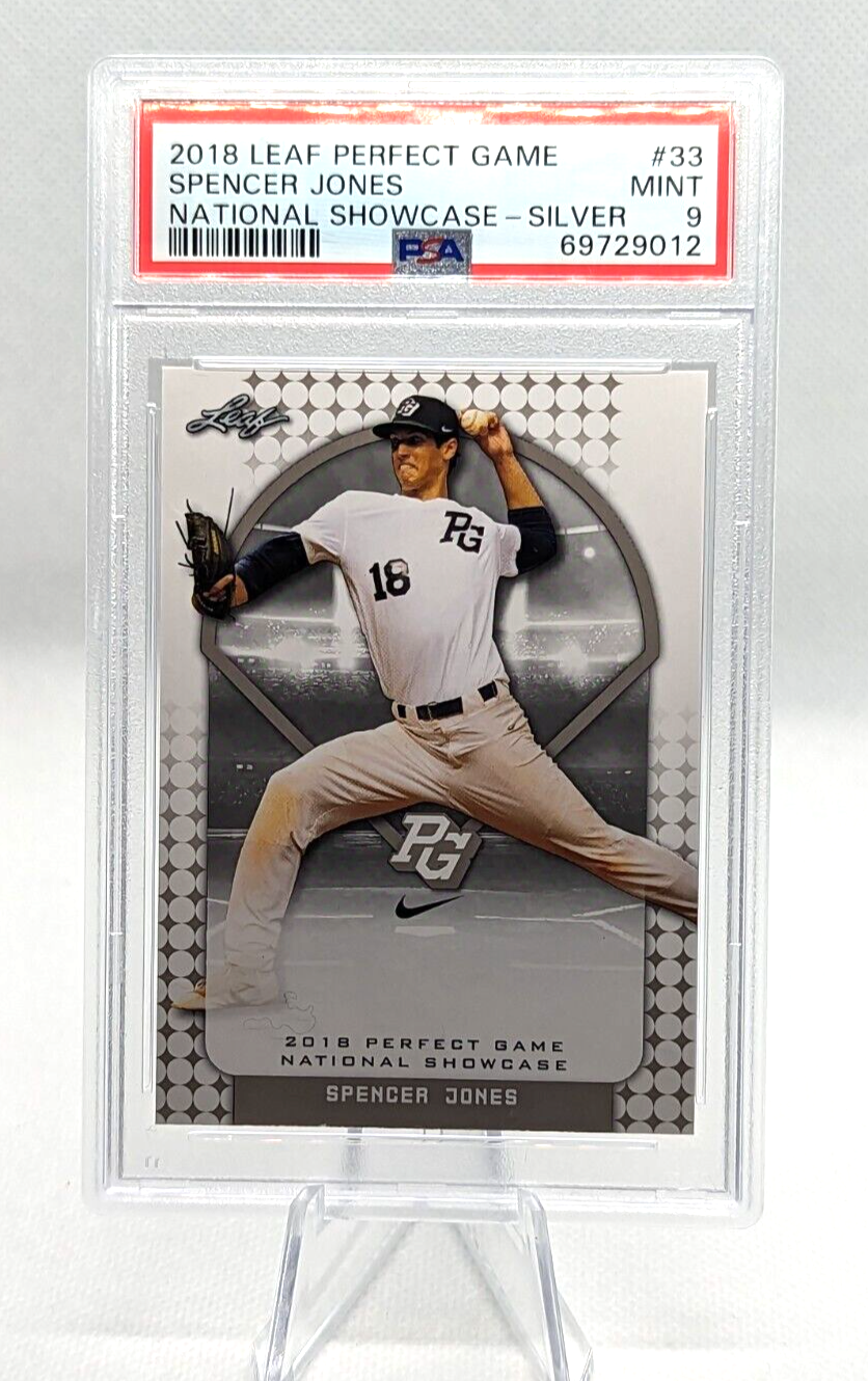 Spencer Jones PSA 9 2018 Leaf Perfect Game Nation Showcase Silver #33 Yankees 