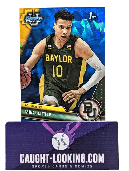 2023-24 Bowman Chrome U Sapphire Miro Little #12 1st Baylor