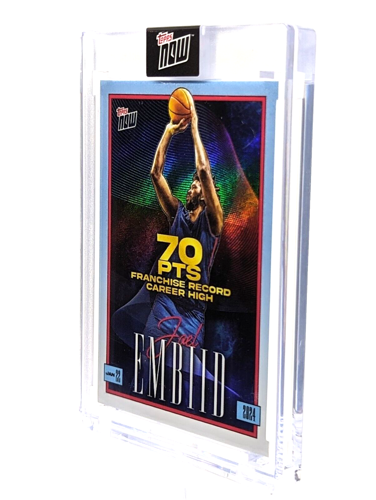 Joel Embiid - 2023-24 TOPPS NOW® Basketball Card JE-1 70 Point Game