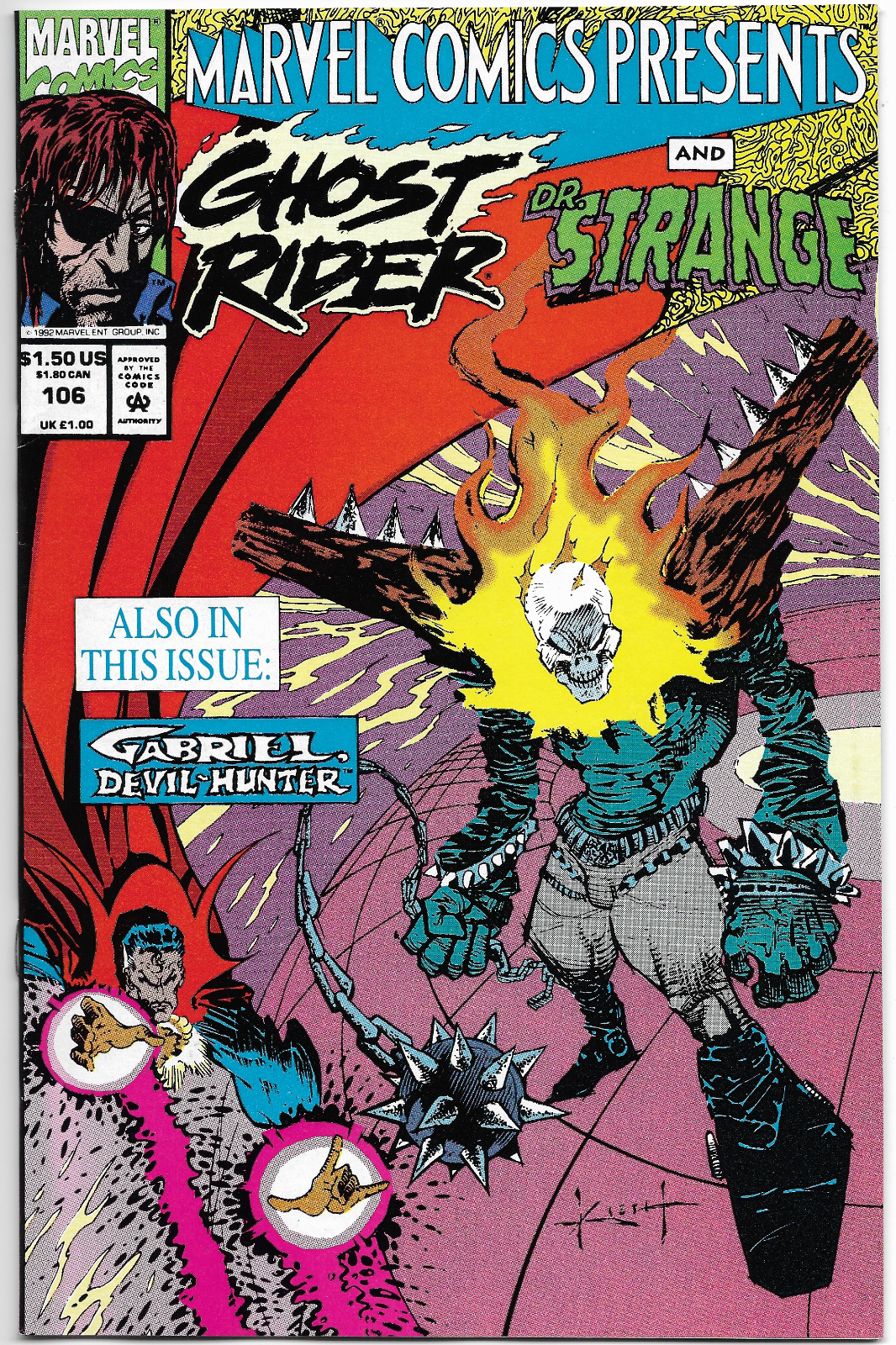 Marvel Comics Presents #106 - 1992 Marvel Comics Wolverine Ghost Rider Dr Strang