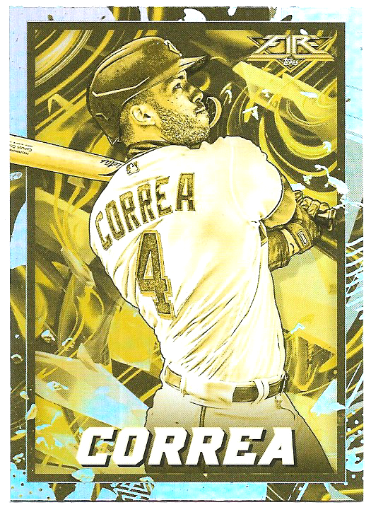 Carlos Correa [Gold Minted] #70 2022 Topps Fire Minnesota Twins