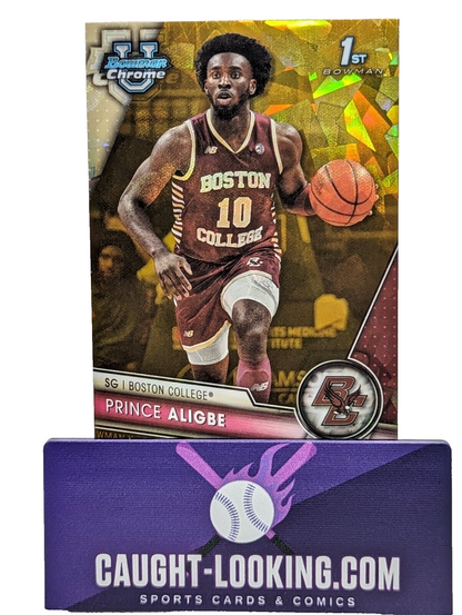2023-24 Bowman Chrome U Sapphire Prince Aligbe #13 GOLD /50 Boston College