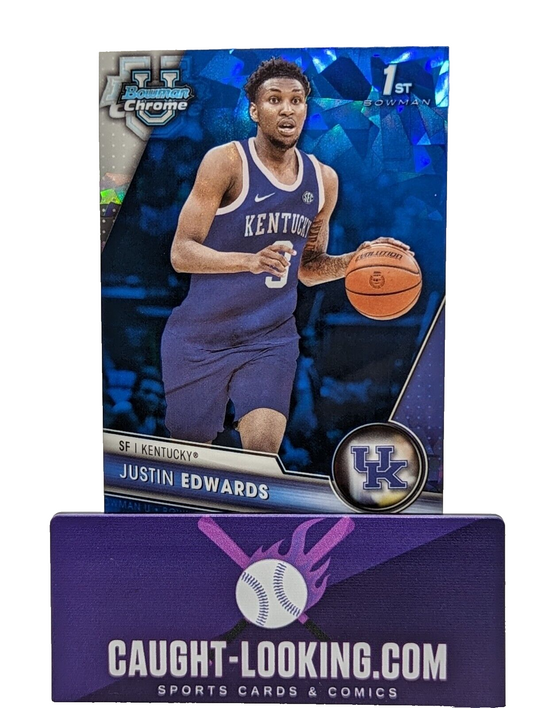 2023-24 Bowman Chrome U Sapphire Justin Edwards #46 Kentucky