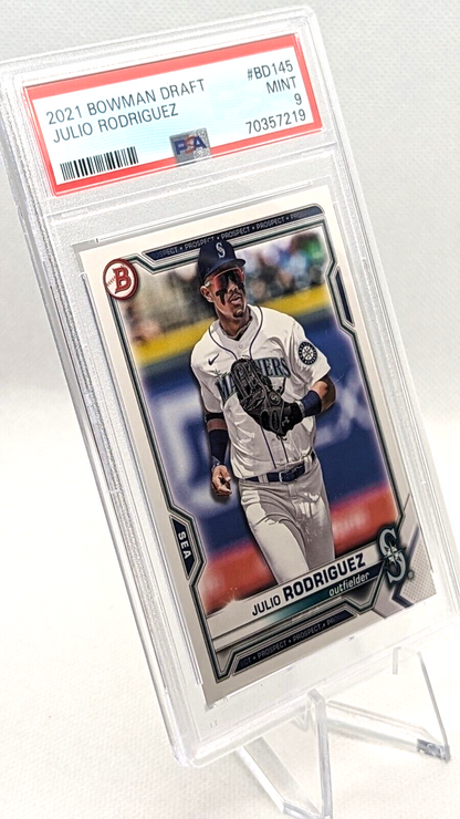 Julio Rodriguez #BD-145 PSA 9 2021 Bowman Draft Rookie Card RC 