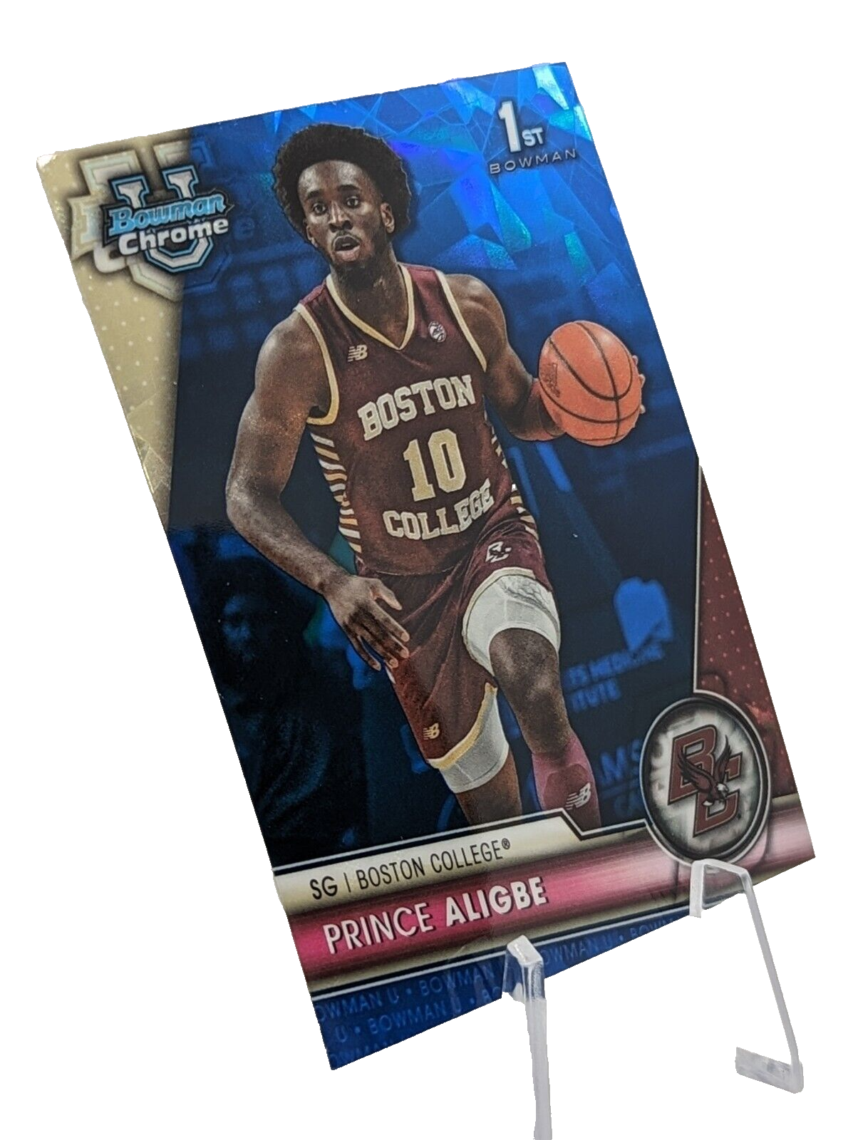 2023-24 Bowman Chrome U Sapphire Prince Aligbe #13 Boston College