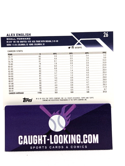 Alex English - 2023-24 Topps Chrome - #26 Denver Nuggets