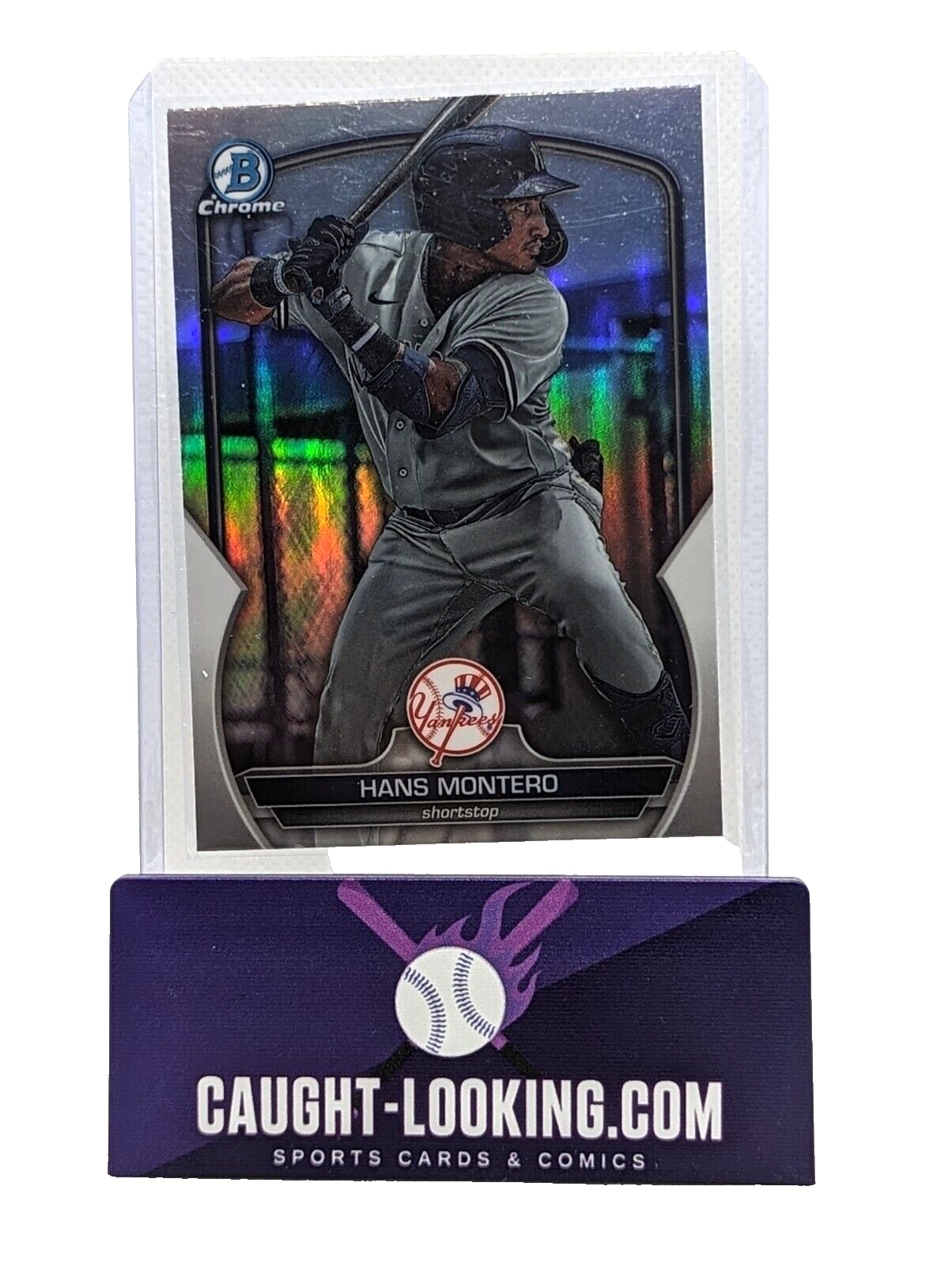 Hans Montero - 2023 Bowman Draft Chrome #BDC-12 REFRACTOR Yankees Prospect