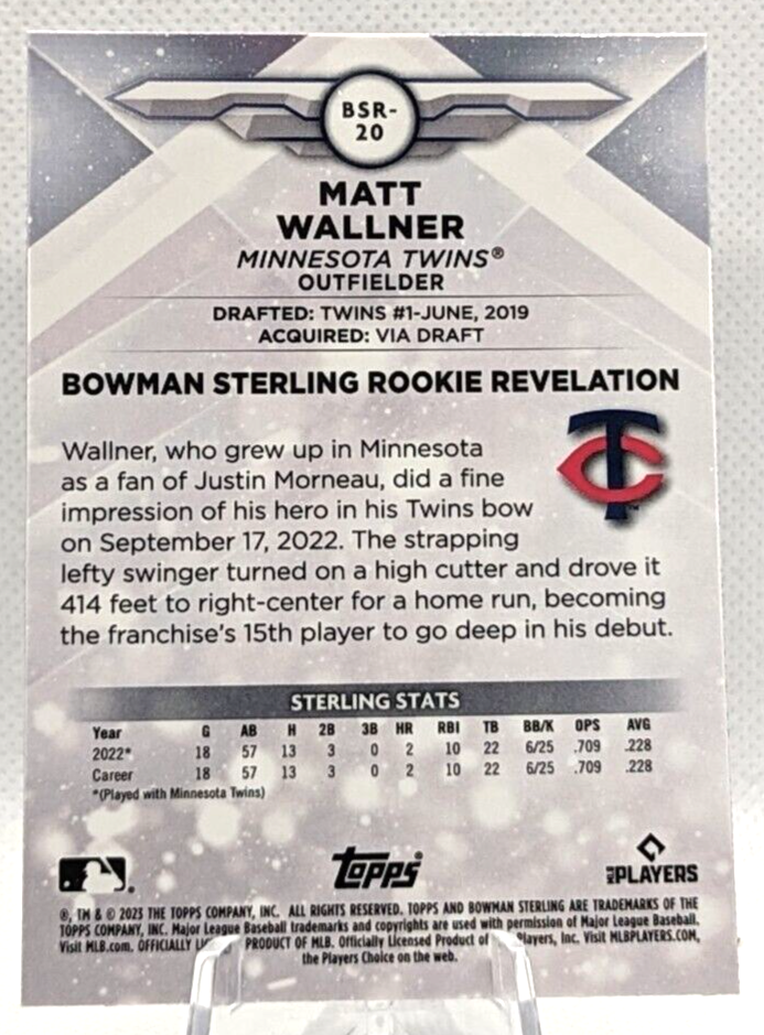 2023 Bowman Sterling Baseball # BSR-20 Matt Wallner RC