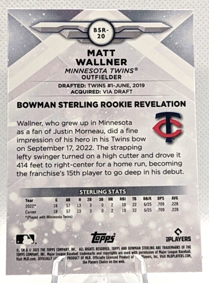 2023 Bowman Sterling Baseball # BSR-20 Matt Wallner RC