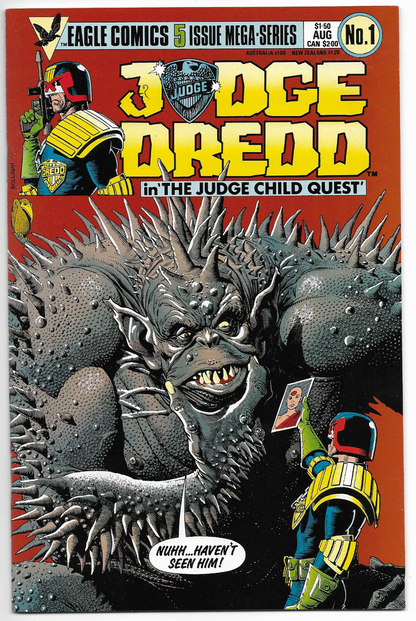 Judge Dredd: THE JUDGE CHILD QUEST #1 1984 Eagle Comic 