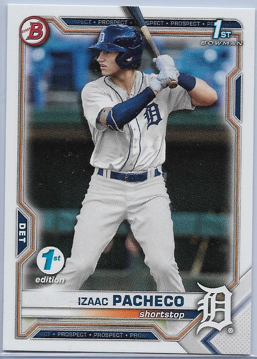 Izaac Pacheco #BD-46 - 2021 Bowman Draft 1st Edition - 2nd Round 2021 - DET