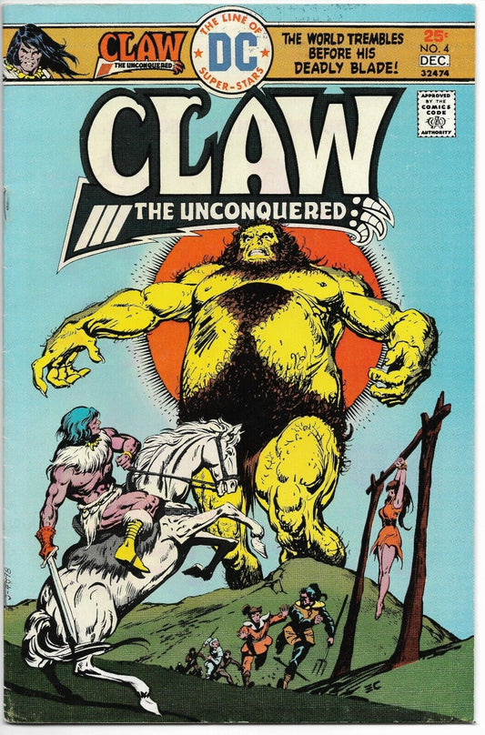 Claw The Unconquered #4 - 1975 DC Comics "The Coming of N'hglthss" -