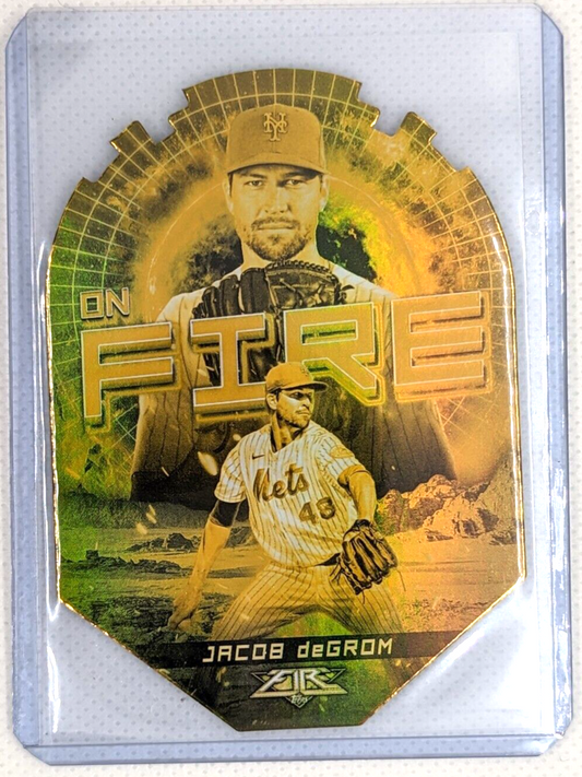 Jacob DeGrom #EF-19 2022 Topps Fire En Fuego Mets