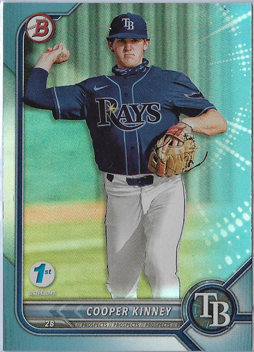 Cooper Kinney Sky Blue Foil #BPPF-54 2022 Bowman 1st Edition Tampa Bay