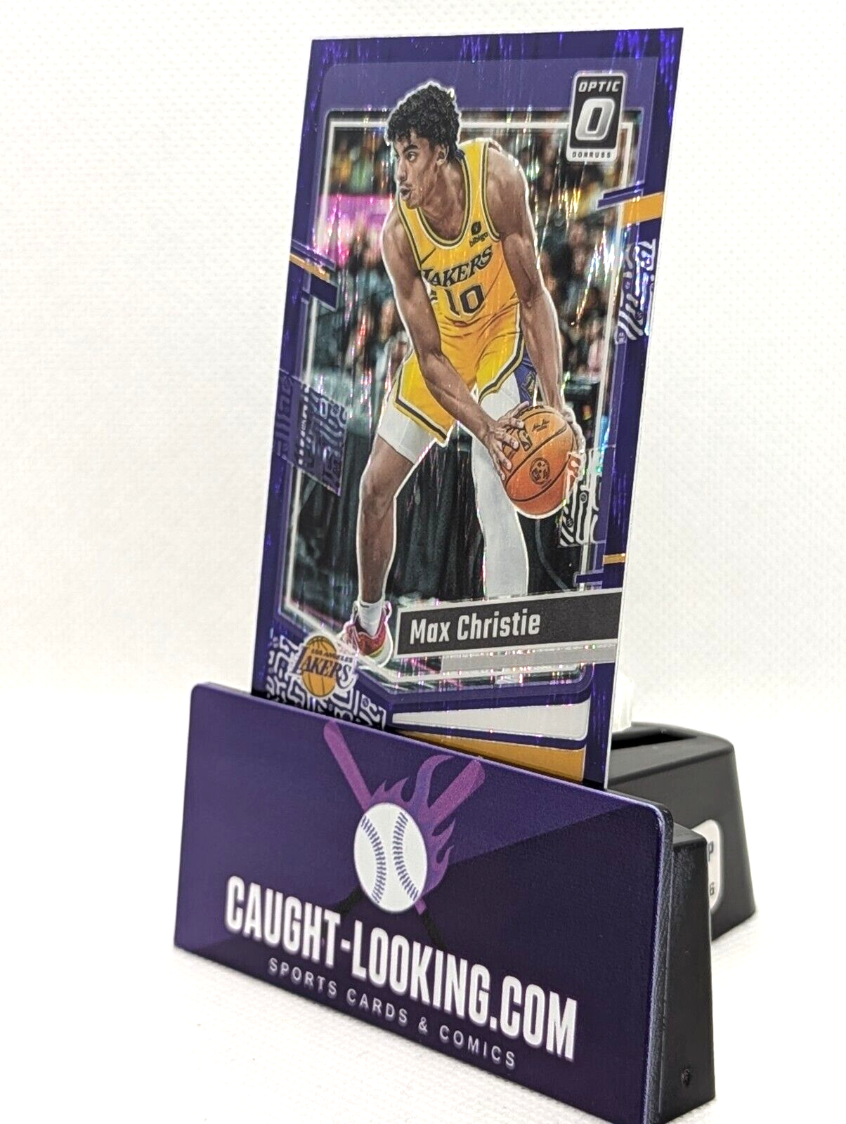 2023-24 Donruss Optic Purple Shock Max Christie Los Angeles Lakers #88