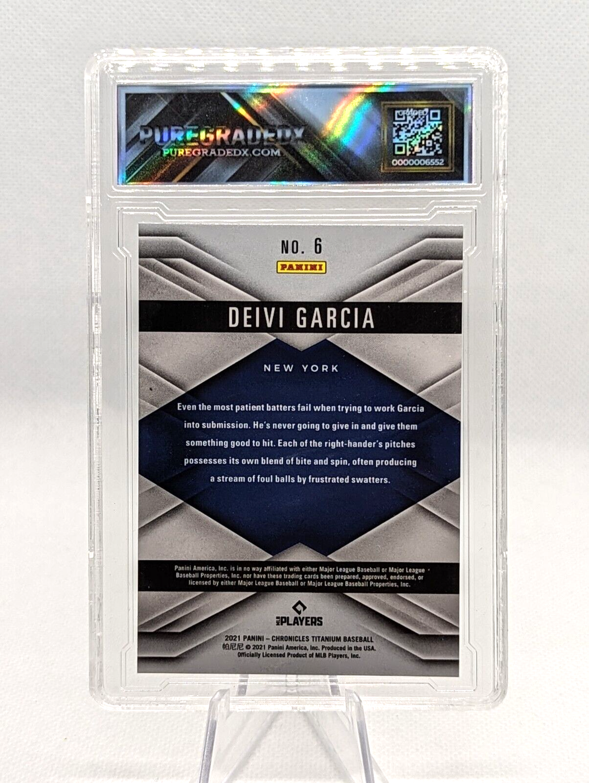 Deivi Garcia [Red] #6 2021 Panini Chronicles Titanium /199 Rookie RC Graded 9