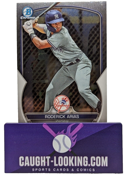 Roderick Arias - 2023 Bowman Draft Chrome #BDC-49 Yankees Prospect