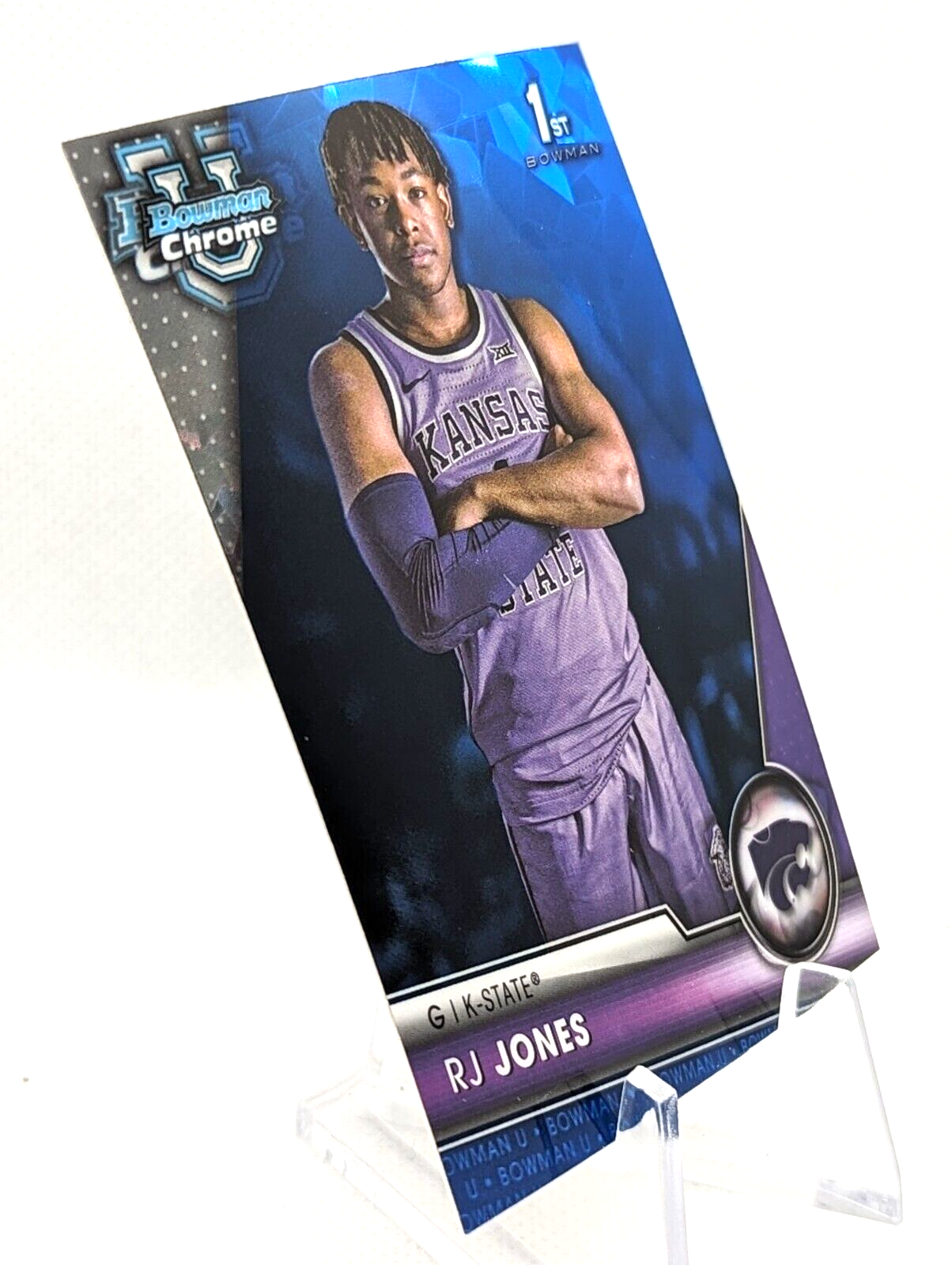 2023-24 Bowman Chrome U Sapphire RJ Jones #37 K-State 1st