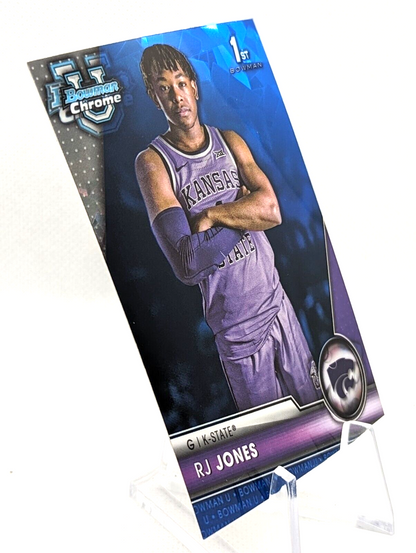 2023-24 Bowman Chrome U Sapphire RJ Jones #37 K-State 1st