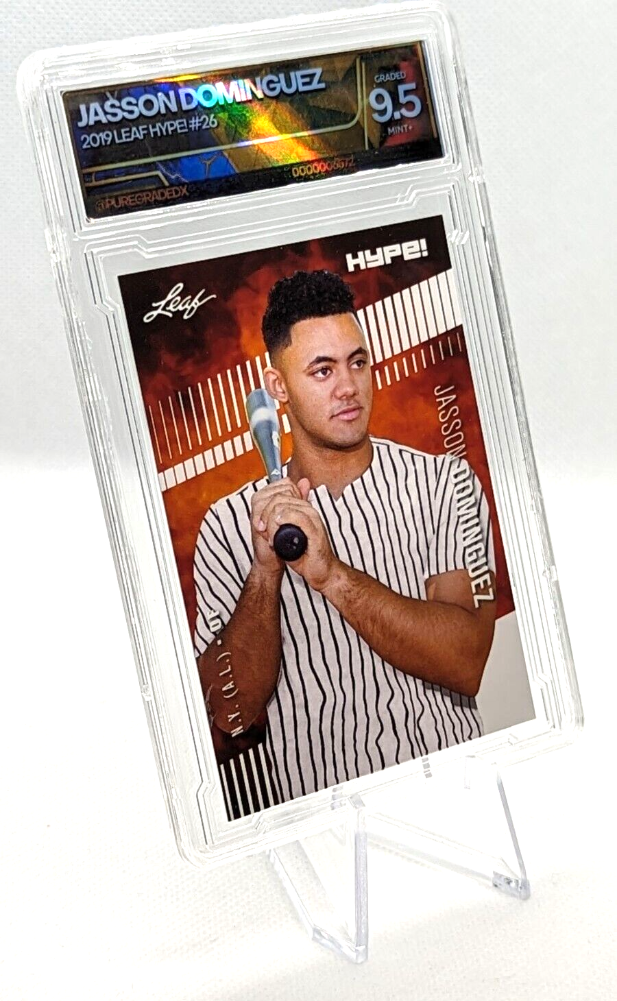 Jasson Dominguez 2019 Leaf Hype Rookie Card NY Yankees Graded 9.5