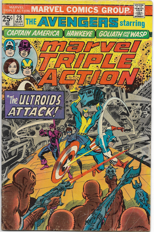 Marvel Triple Action #28 - 1976 Marvel Comic "The Ultroids Attack!" 