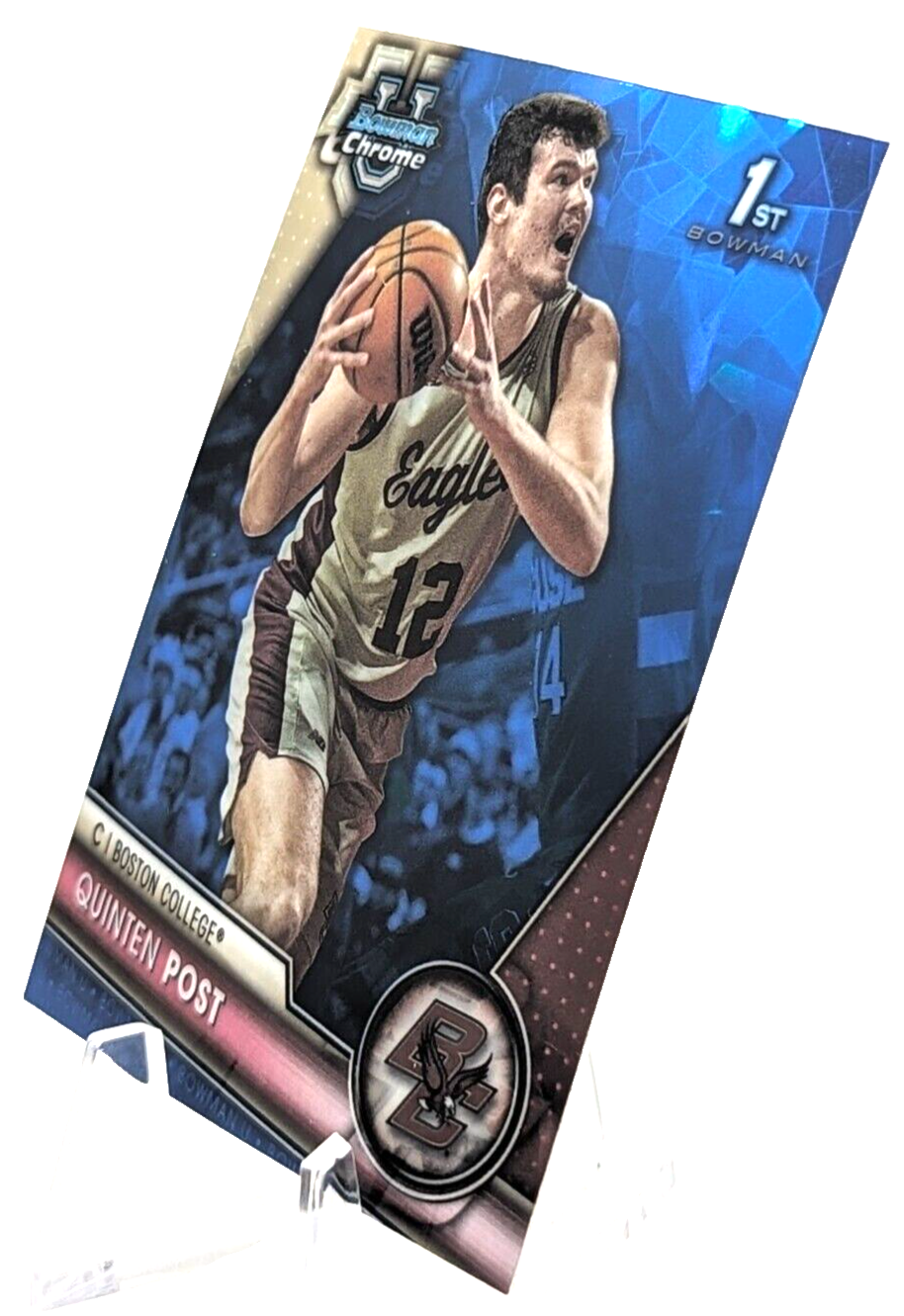 2023-24 Bowman Chrome U Sapphire Quinten Post #14 1st Boston College