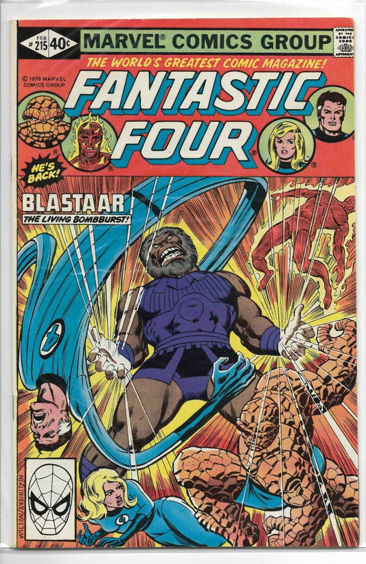 Fantastic Four #215 - "Blastaar!"- 1980 Marvel Comic