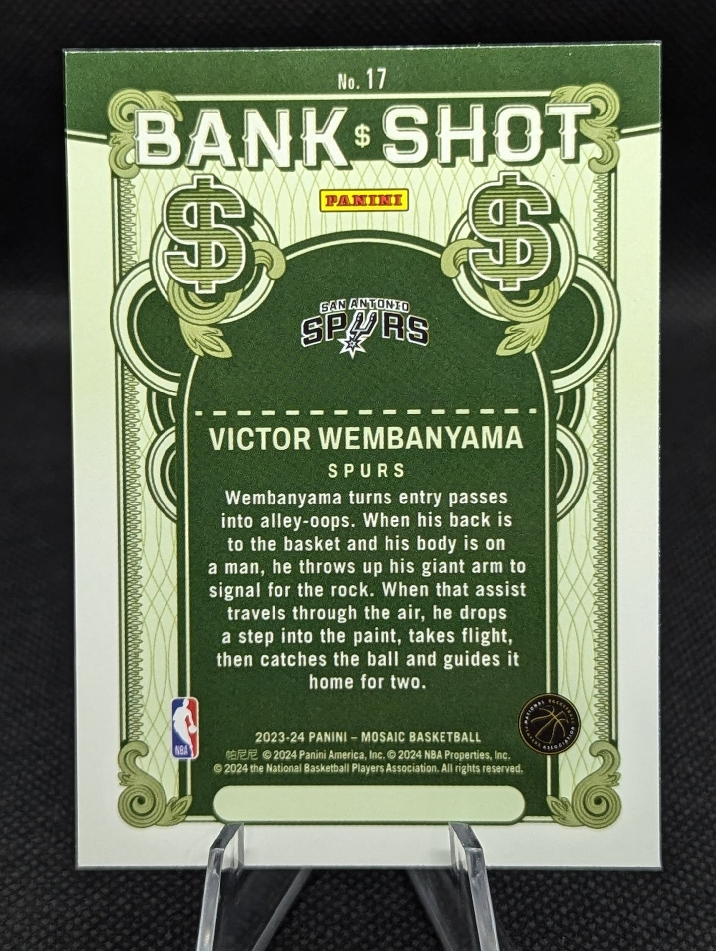 Victor Wembanyama - 2023-24 Mosaic #17 BANKSHOT Spurs RC