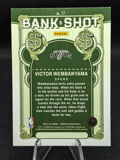 Victor Wembanyama - 2023-24 Mosaic #17 BANKSHOT Spurs RC