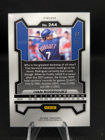 Ivan Rodriguez - 2024 Panini Prizm #244 Orange /49