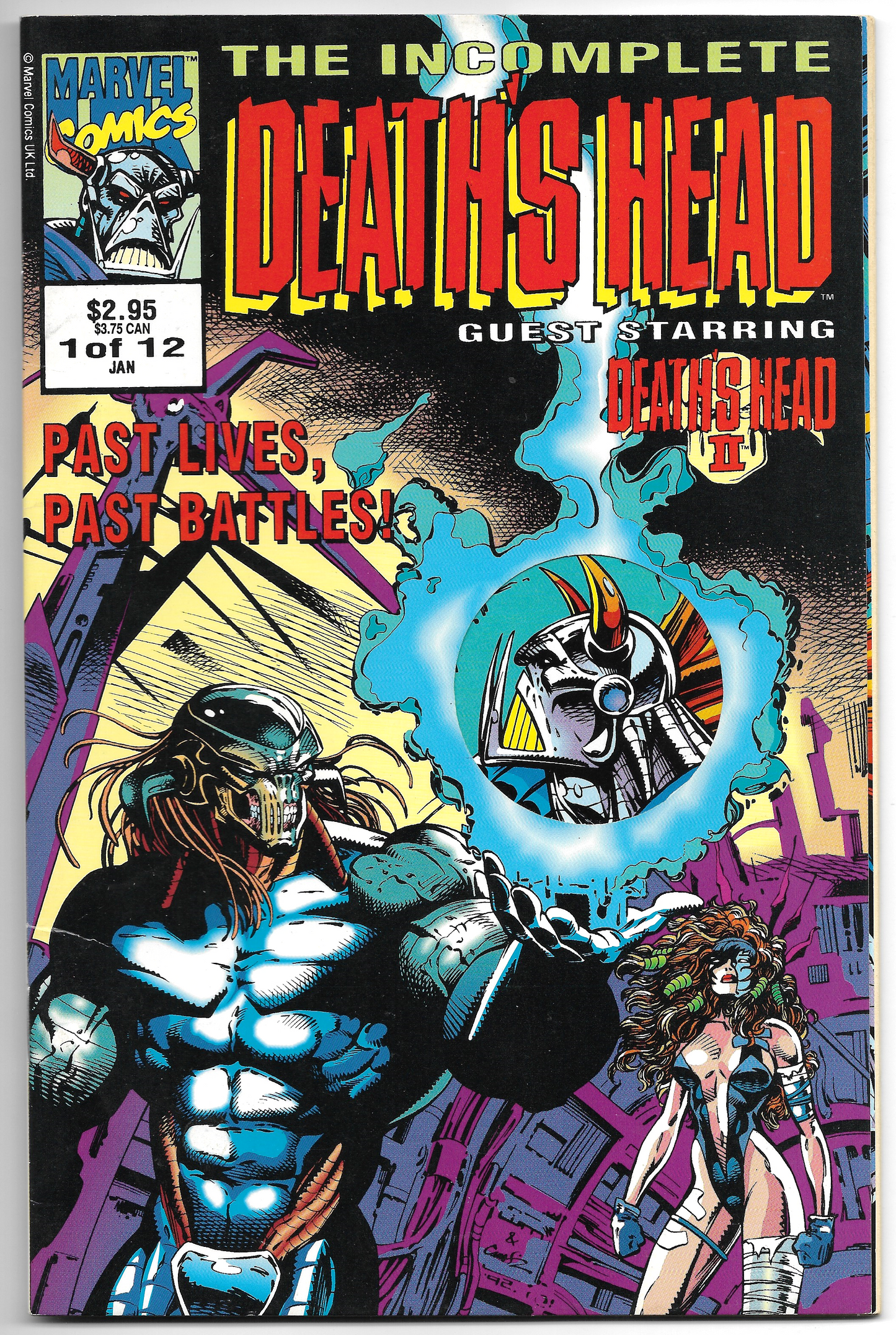 Incomplete Death's Head #1 - 1993 Marvel Comics Die-cut cover